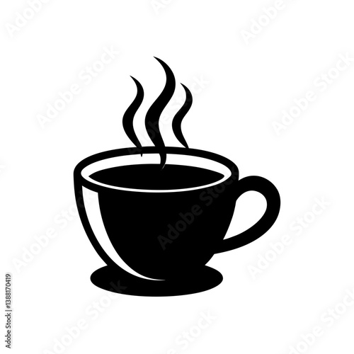 Hot Coffee Cup Silhouette One