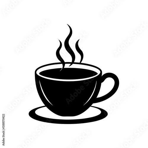 Hot Coffee Cup Silhouette Two