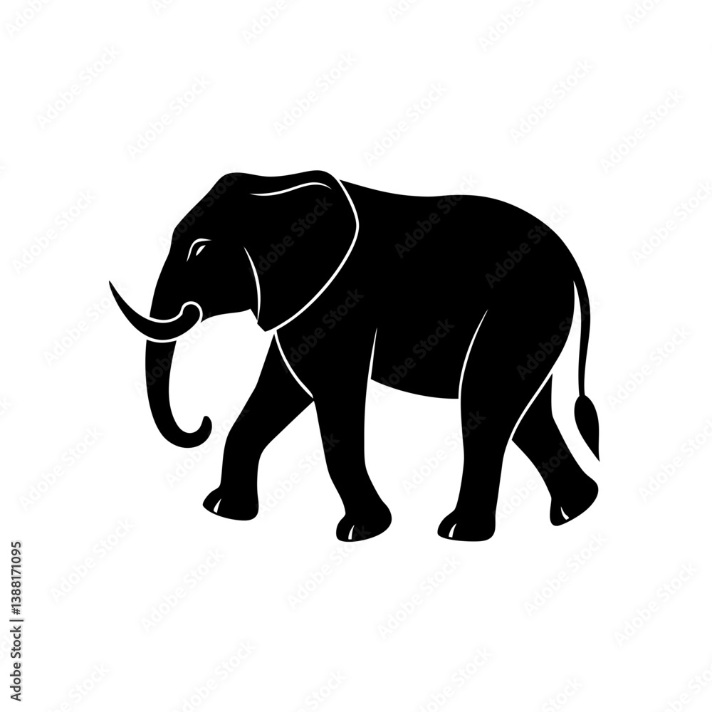 Elephant Walking Silhouette Vector Elephant Walking Silhouette Vector