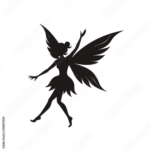Fairy Flying Silhouette
