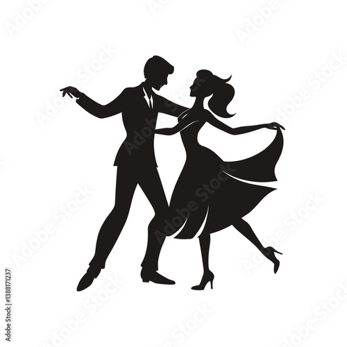 Dancing Couple Silhouette