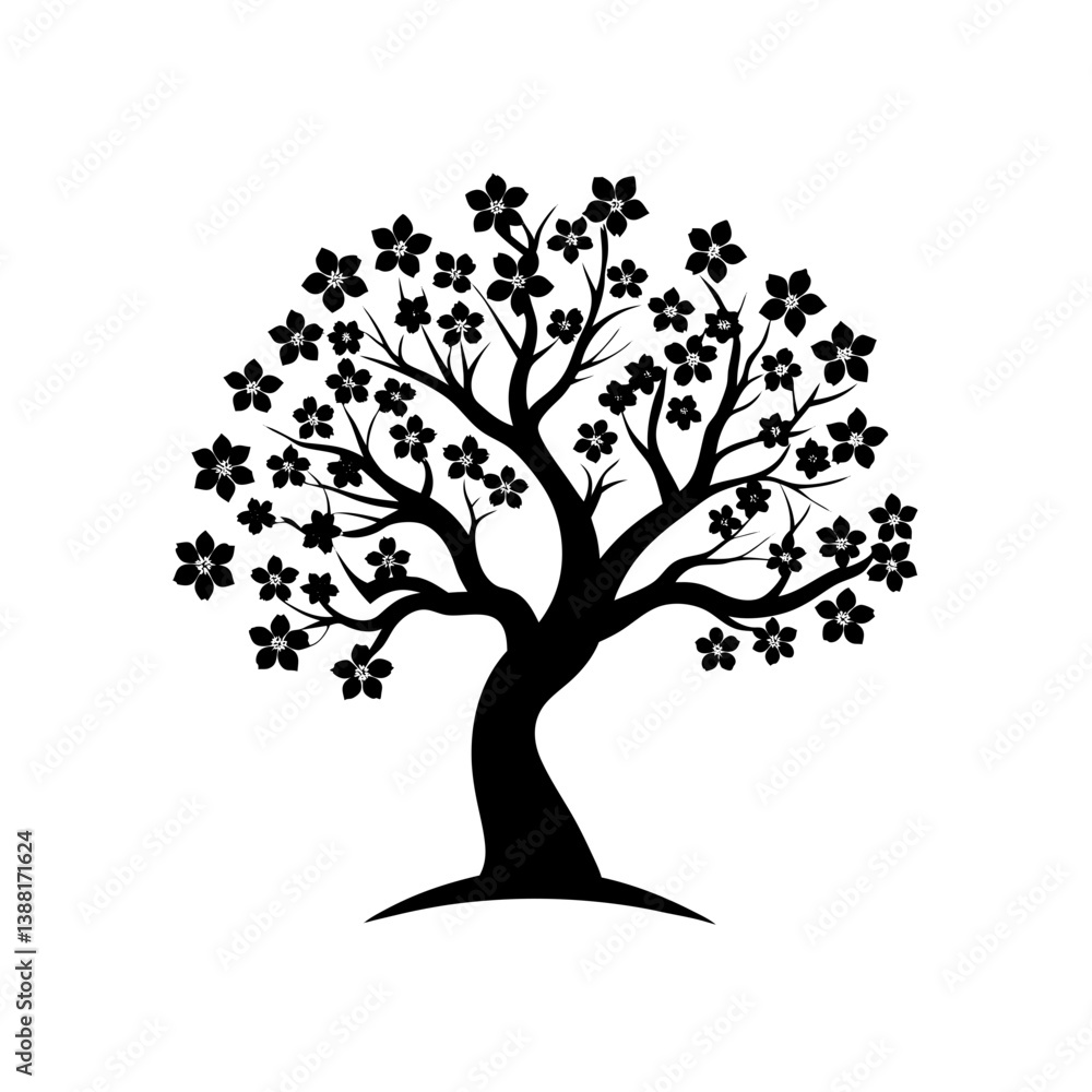 Cherry Blossom Tree Silhouette 2 Cherry Blossom Tree Silhouette 2