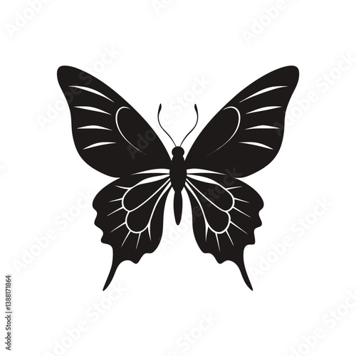 Butterfly Flying Silhouette
