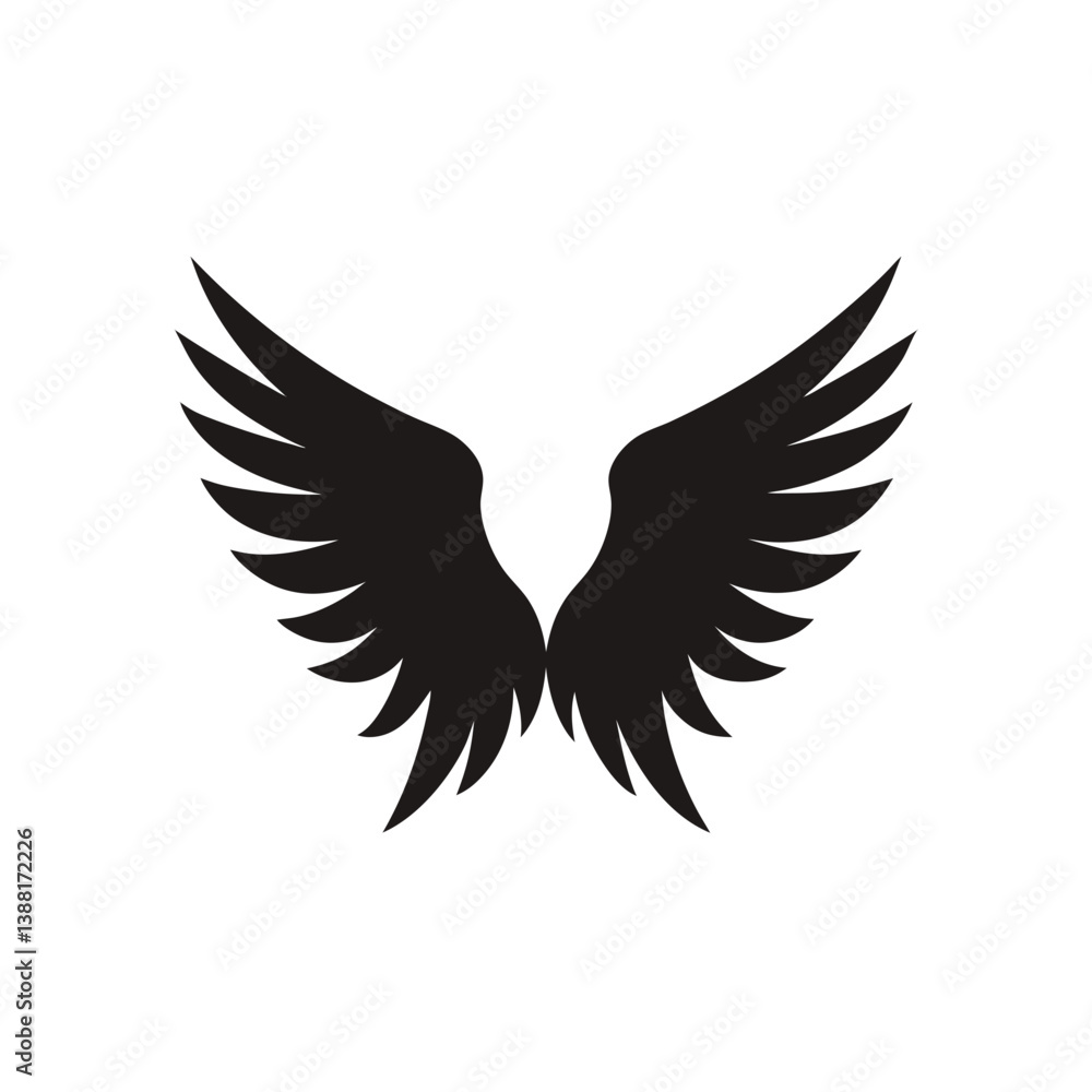 Angel Wings Flying Silhouette