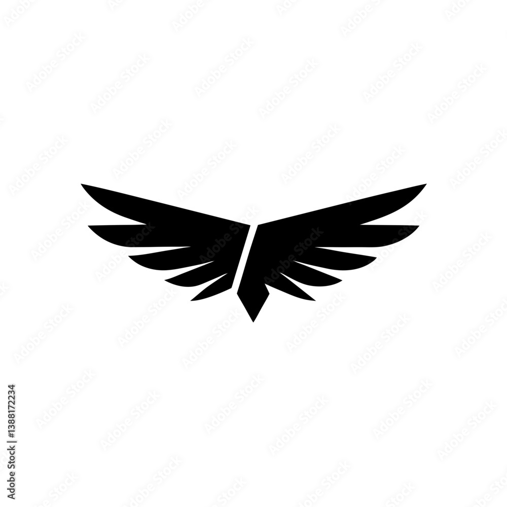 Obraz premium Airplane Wing Travel Silhouette