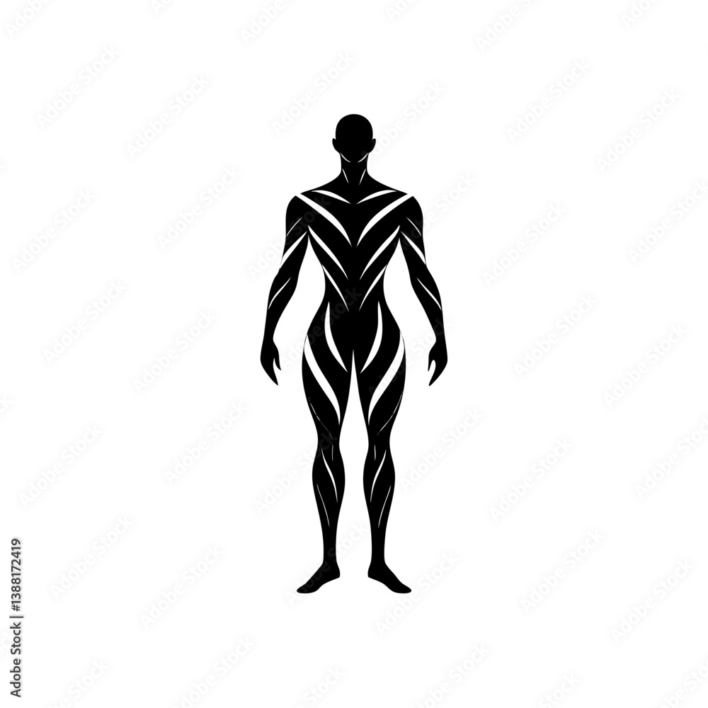 Fototapeta premium Stylized Human Form Silhouette