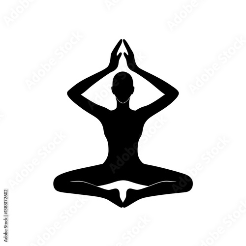 Meditation Pose Silhouette Art