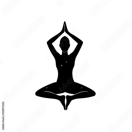 Yoga Position Silhouette Illustration