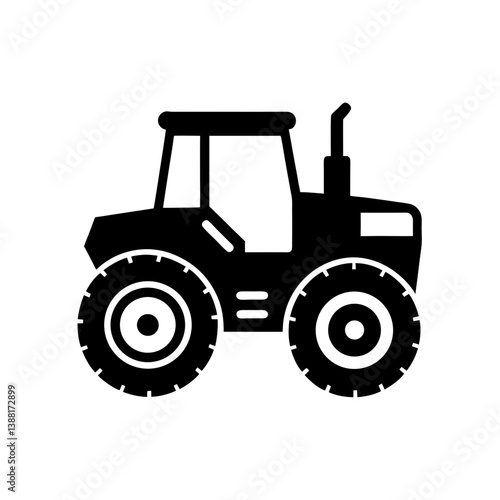 Tractor Farming Equipment Silhouette