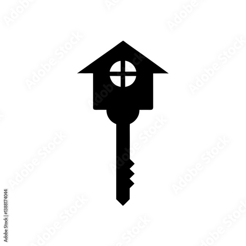 House Key Vector Silhouette