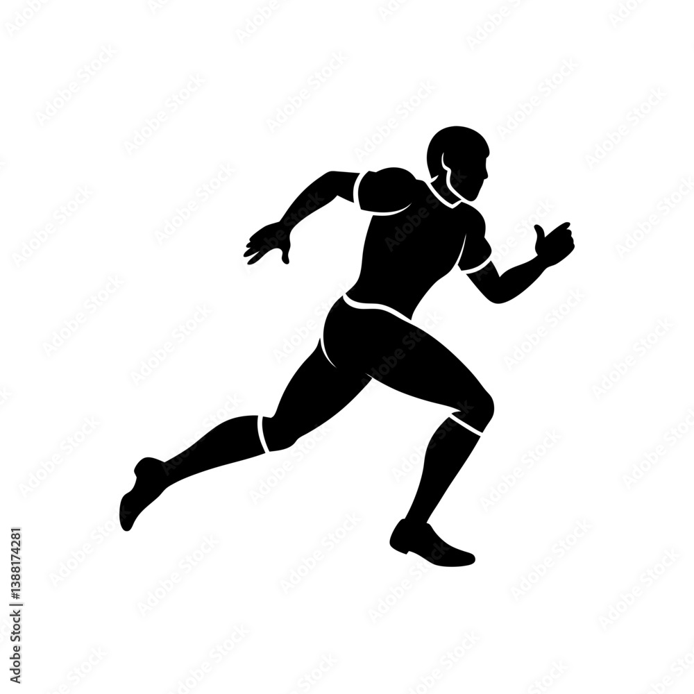 silhouette of a man running silhouette of a man running