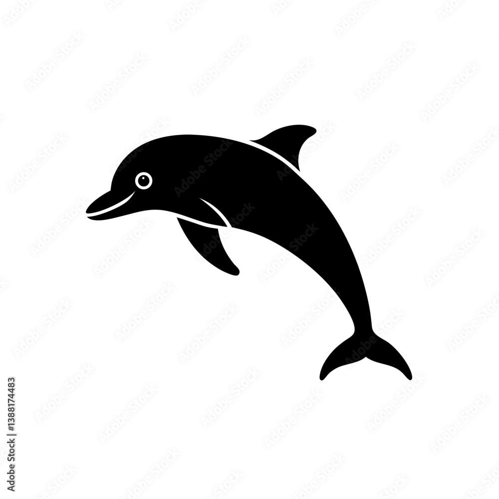 Fototapeta premium dolphin isolated on white background