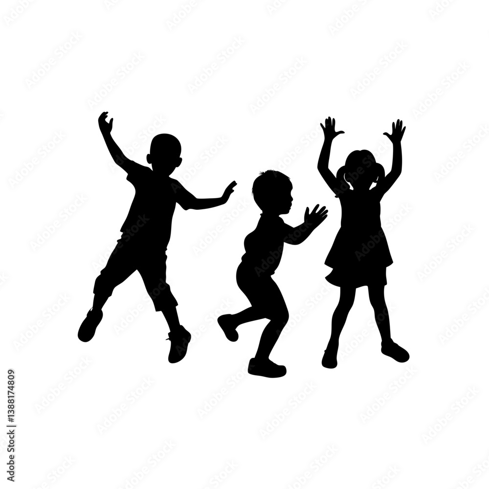 Obraz premium jumping people silhouettes