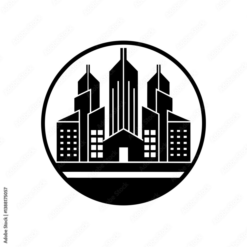 Naklejka premium city buildings vector