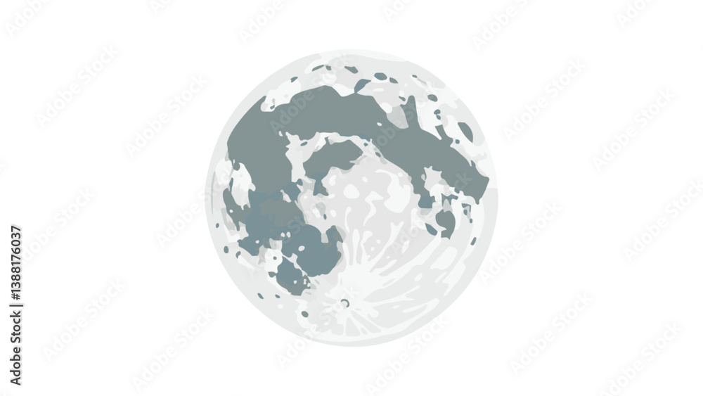 Obraz premium moon shape vector illustration, vector illustration of a moon shape