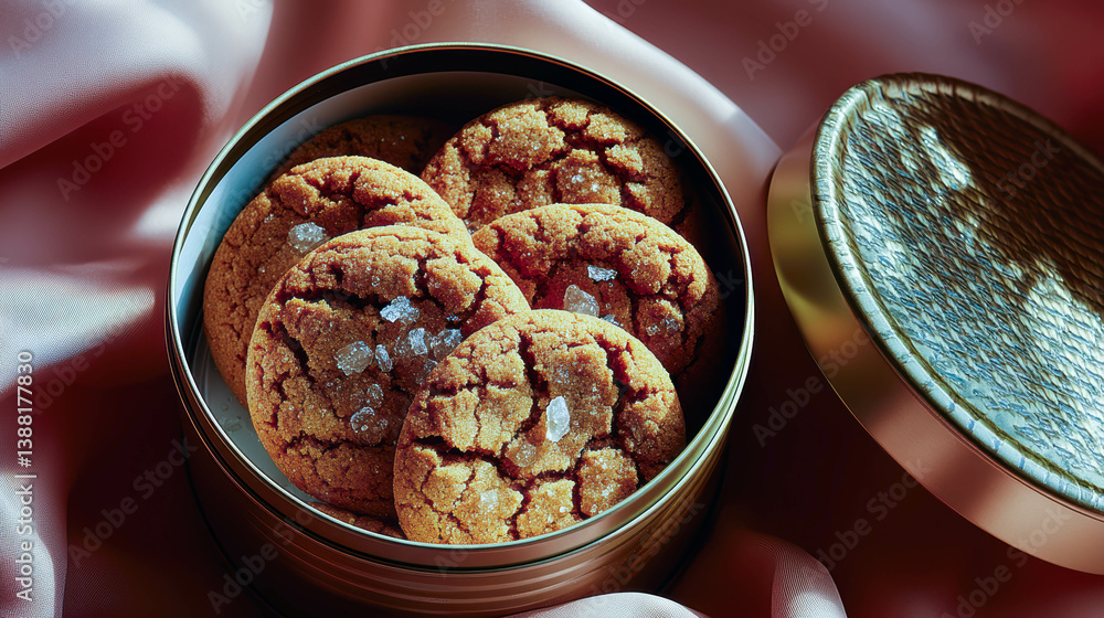 Delightful gingersnap cookies ready to indulge your senses in a perfect winter treat Delightful gingersnap cookies ready to indulge your senses in a perfect winter treat