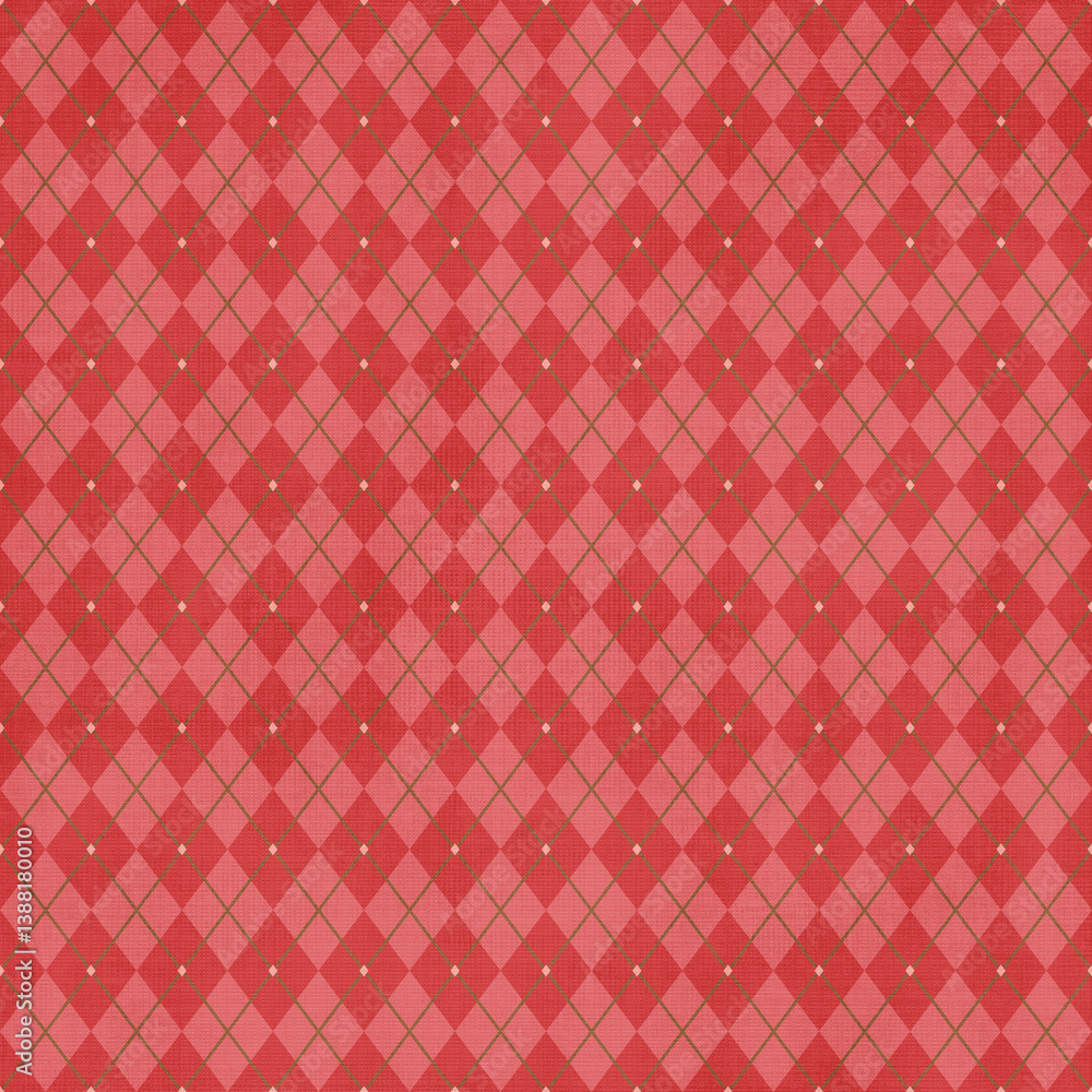 Seamless red argyle pattern, diamond and harlequin geometric pattern. Vector decorative ornamental checkered rhombus background Seamless red argyle pattern, diamond and harlequin geometric pattern. Vector decorative ornamental checkered rhombus background