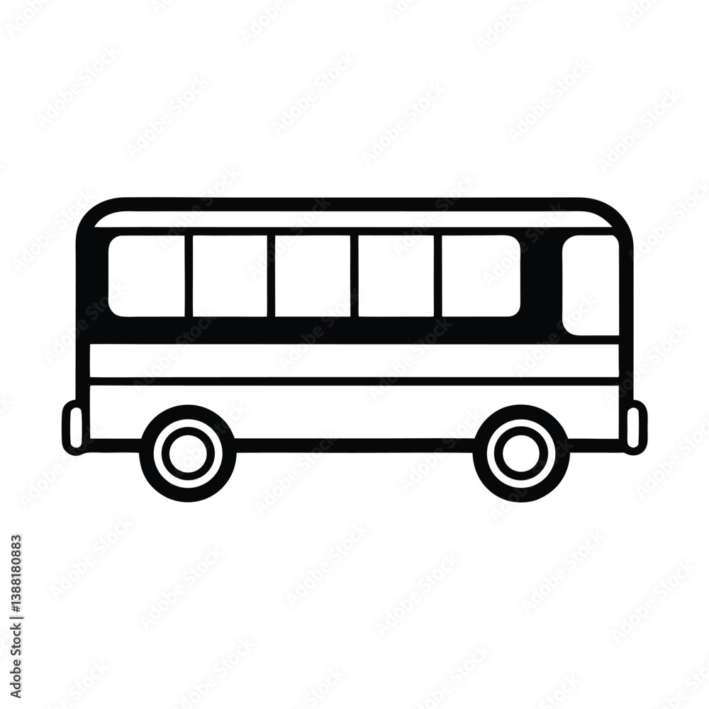 vector illustration of a bus vector illustration of a bus