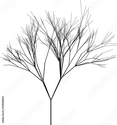 Simplified vector representation of tree tops with clean, minimal lines and no additional details.