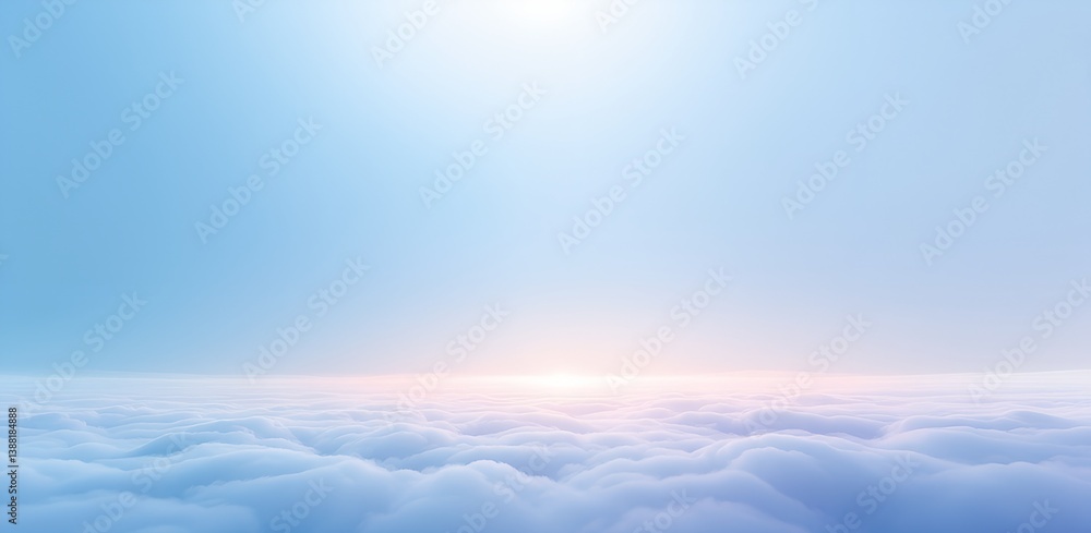 Serene Sky Above the Clouds: Soft Light Horizon Serene Sky Above the Clouds: Soft Light Horizon