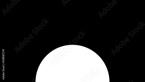 Filled black rectangular shape with a circular concave section on one side.
