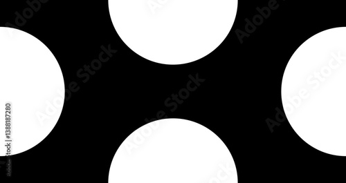 Filled black rectangular shape with circular concave sections on all four sides.