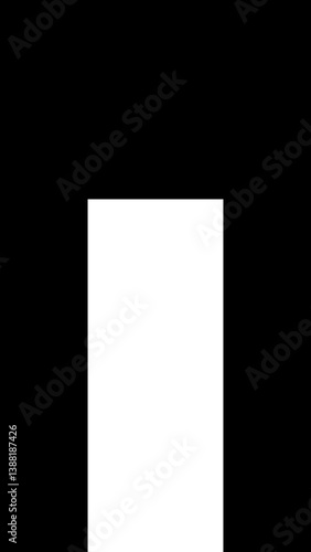 Filled black concave rectangle with a long squared concave side.