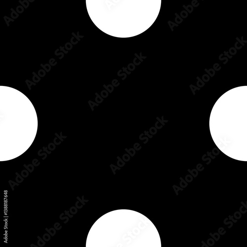 Filled black square with circular concave sections on all four sides.
