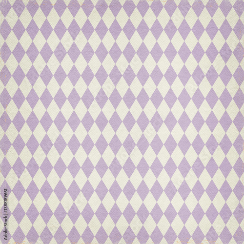 Seamless pink argyle pattern, diamond and harlequin geometric pattern. Vector decorative ornamental checkered rhombus background