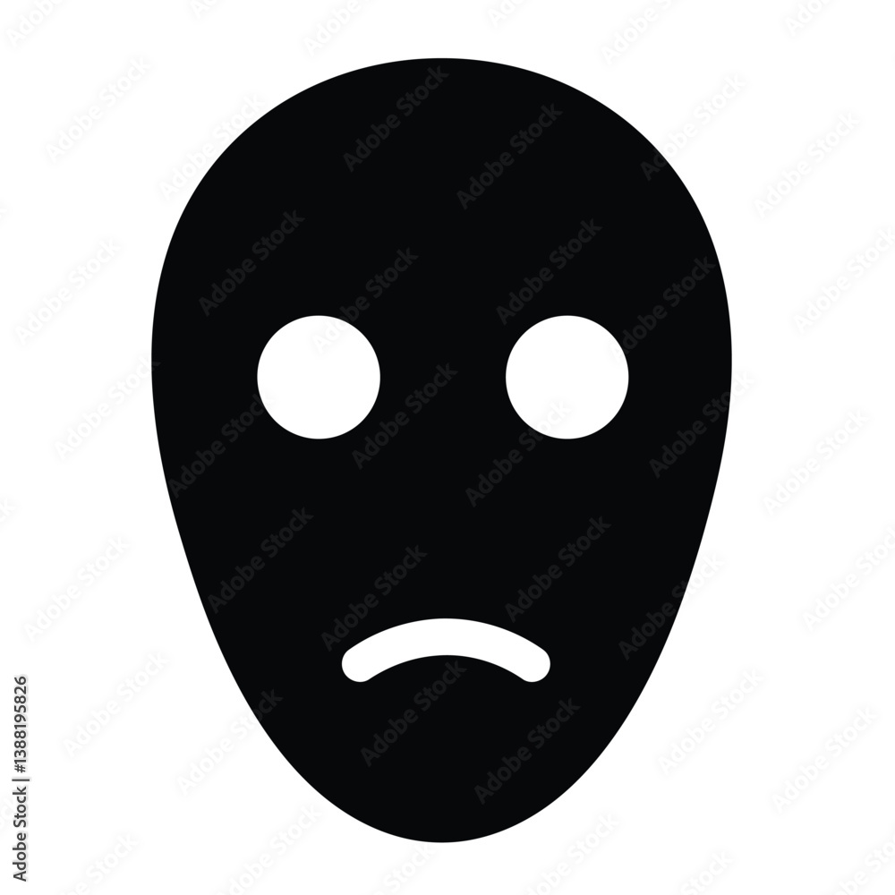 Fototapeta premium silhouette vector illustration of a Dead Eyes icon on a white background 