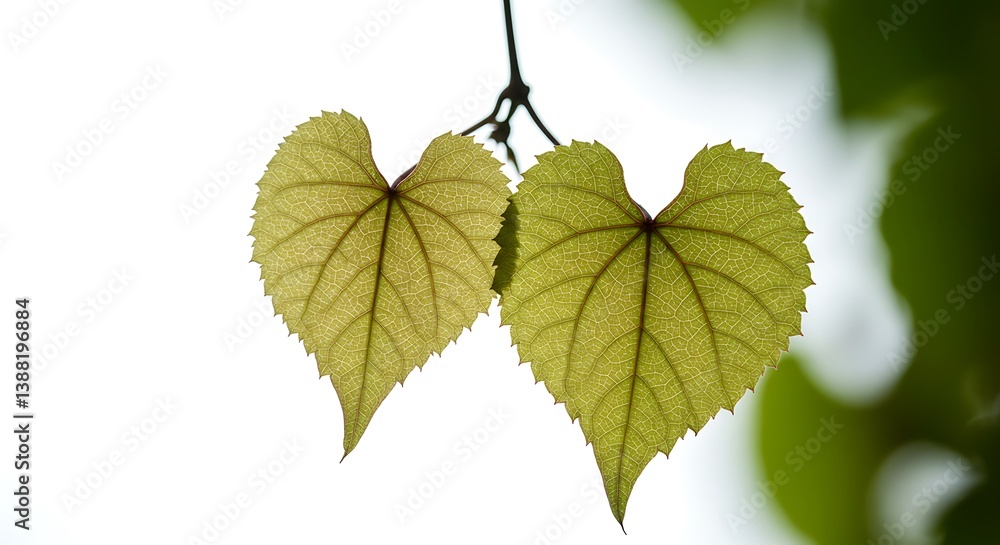Heart-Shaped Leaves: Nature's Gentle Embrace AI Generated Heart-Shaped Leaves: Nature's Gentle Embrace AI Generated