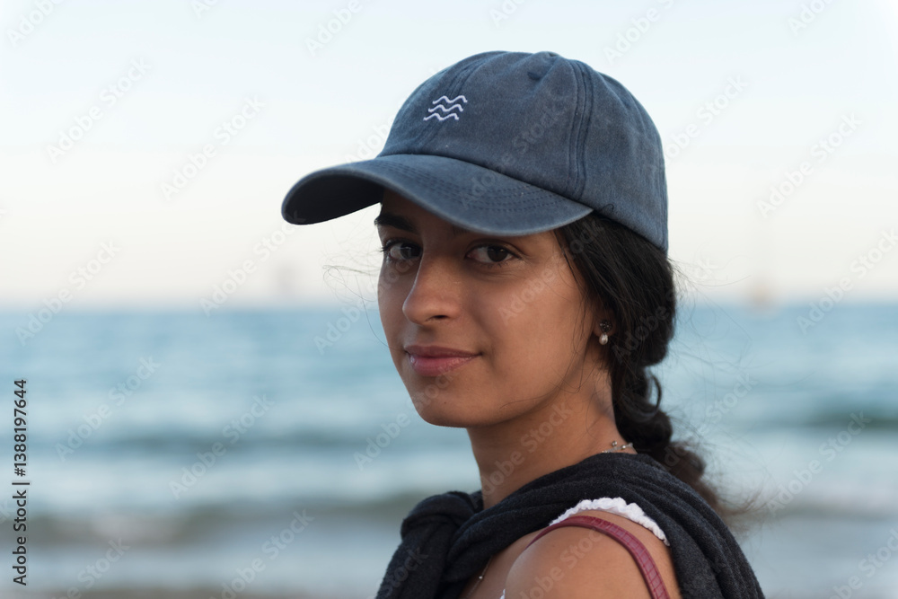 mujer modelo española con gorra en la playa 21 años 2024 Spanish model woman wearing a cap on the beach, 21 years old mujer modelo española con gorra en la playa 21 años 2024 Spanish model woman wearing a cap on the beach, 21 years old