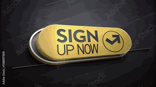 Bright yellow 'Sign Up Now' button with an arrow, inviting user action.