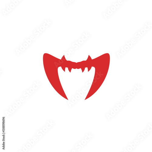 Silhouette vector illustration of a Crimson Fang icon on a white background 