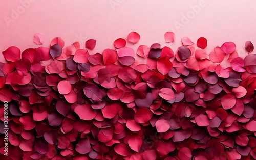 A beautiful close up of layered red and pink petals