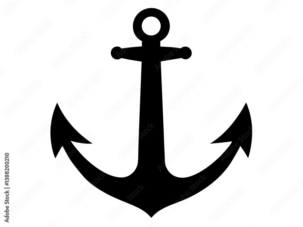 Anchor Silhouette Vector Design, Anchor SVG, Anchor Icon Anchor Silhouette Vector Design, Anchor SVG, Anchor Icon