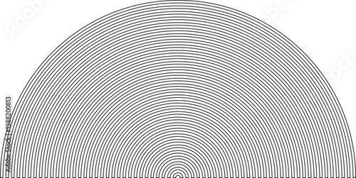 A large outline of regular concentric semicircles forming a circular shape.