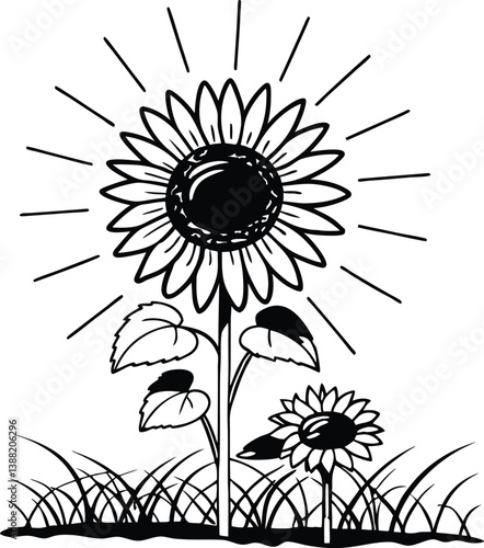 Sun Flower vector 