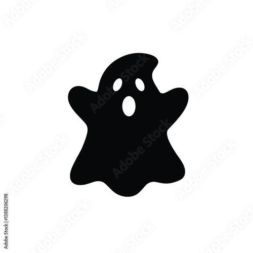 Silhouette vector illustration of a Spooky Treat on a white background
