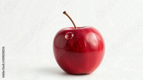 Red apple on a White background, Fruit, Food
