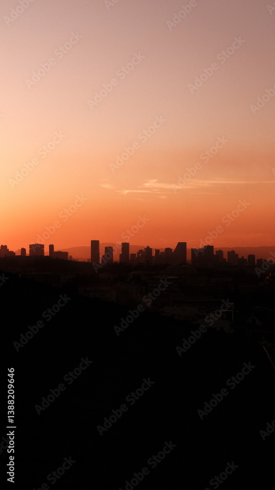 sunset over the city sunset over the city