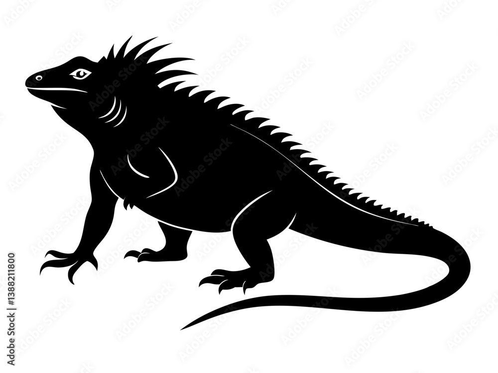 Iguana Silhouette Vector Design, Iguana SVG, Iguana Icon Iguana Silhouette Vector Design, Iguana SVG, Iguana Icon