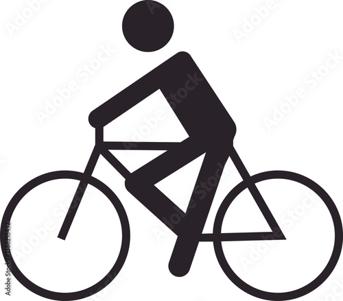 A pictogram depicting a cyclist bike lane symbol used in road traffic signs.