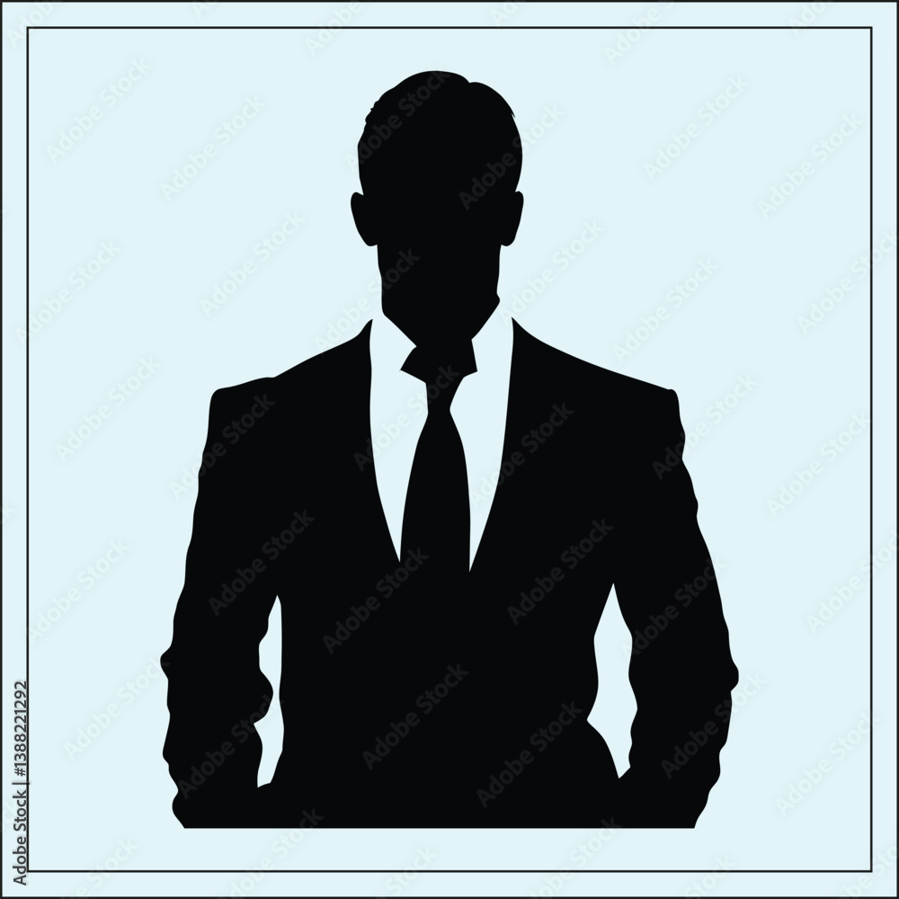 Silhouette of Man, Executive Figure Silhouette of Man, Executive Figure