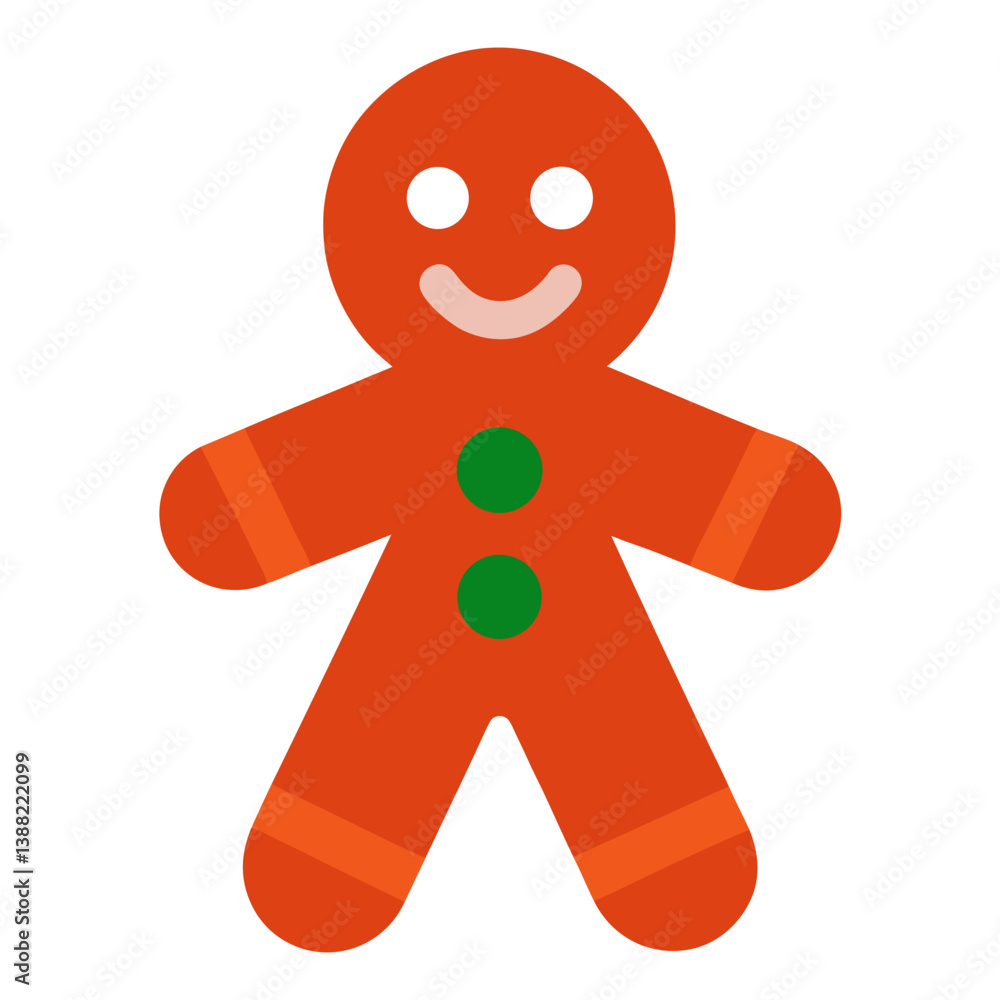 Gingerbread Man Icon Cute Christmas Cookie Illustration
Gingerbread Man Icon Cute Christmas Cookie Illustration