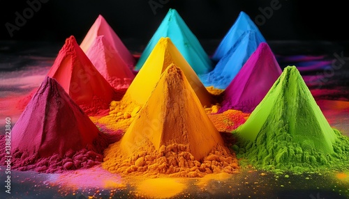 Obraz na płótnie colorful powder on white w salonie