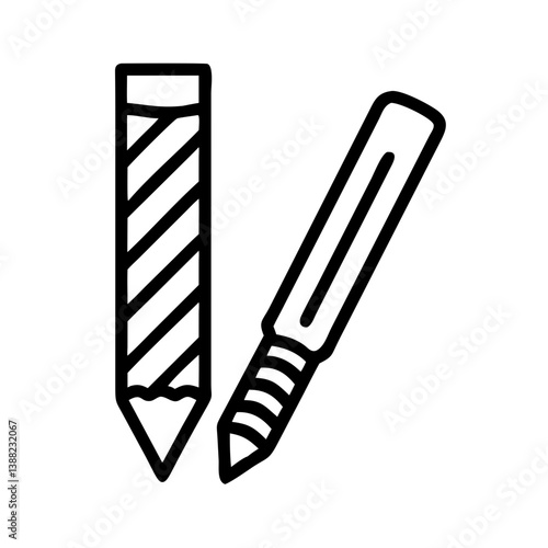 Pencil icons symbolize creativity and artistic expression. Essential for drawing, writing, and educational themes, these designs reflect the art of communication through simple tools.