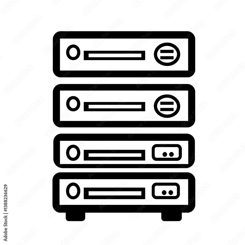 Server tower Icon in black outline Transparent PNG
Server tower Icon in black outline Transparent PNG