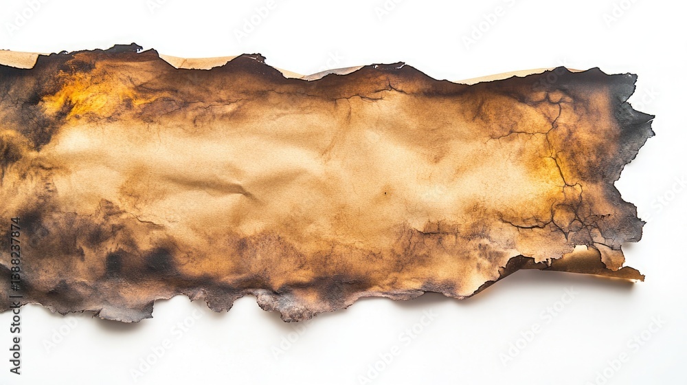 Obraz premium Aged and Crumpled Paper with Warm Smoky Tones Creates a Stunning Visual Texture Reflecting the Passage of Time