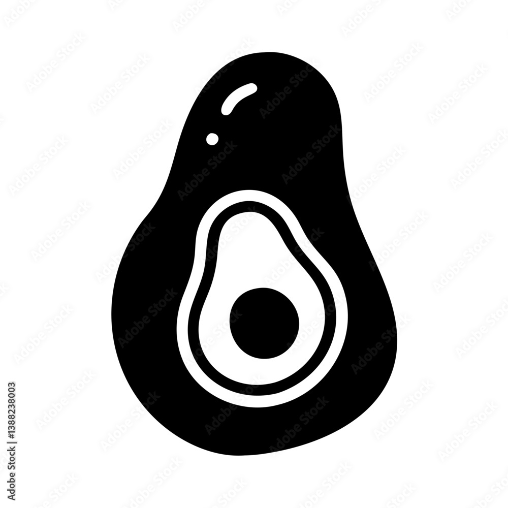avocado icon, avocado line art - simple line art of avocado, perfect for avocado logos and icons avocado icon, avocado line art - simple line art of avocado, perfect for avocado logos and icons